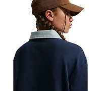 Nike Girls' 7-16 Sportswear Collection Long-Sleeve Polo Top