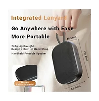 Zealsound Portable Wireless Speakers - Indoor/Outdoor Companion with Hand Strap, Dual Speaker Stereo Pairing & 4-Hour Battery