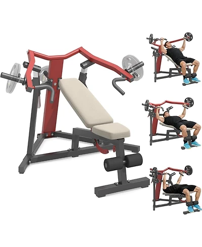 Aecojoy 3-in-1 Adjustable Weight Bench Chest Press Workout Machine for Home Gym