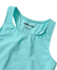 Lands' End Girls Slim Chlorine Resistant Racer Back Tankini Swim Top