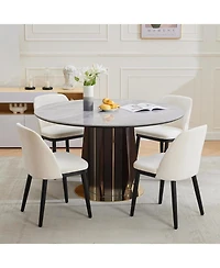 gaomon Upholstered Dining Chairs Set of 6, Modern Kitchen Chairs with Thick Cushions