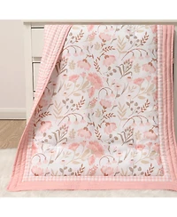 The Peanutshell Crib Bedding Set for Baby Girls, Whimsical Floral, 3 Pieces