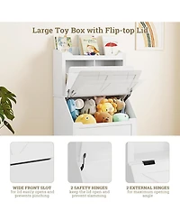 gaomon Wooden 3 Tier Kids Toy Storage Organizer and Bookcase