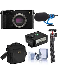 Fujifilm X-E5 Mirrorless Camera, Bundle with Memory Card, Shoulder Bag, Cleaning Kit, Battery Pack