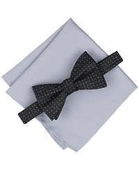 Alfani Men's Inari Dot Bow Tie & Solid Pocket Square Set, Exclusively at Macy's