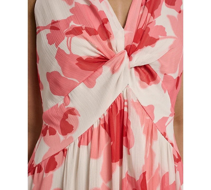 Calvin Klein Women's Sleeveless Twist Front Midi Dress