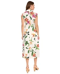 London Times Petite Printed Shirt Dress