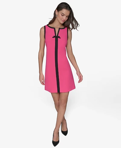 Karl Lagerfeld Paris Women's Contrast Trim Sheath Dress