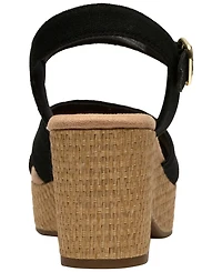 Clarks Women's Nerisa Twist Round Toe Wedge Sandals