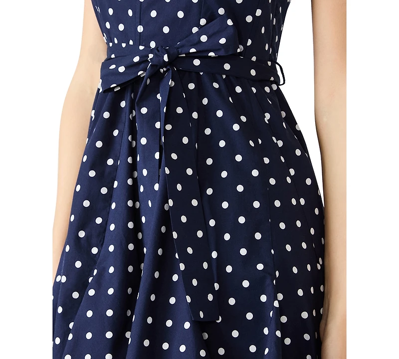 Bb Dakota Women's Dasia Square Neck Polka-Dot Dress