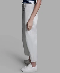 Bcbg Women's Mid-Rise Pocket Detail Barrel Pants