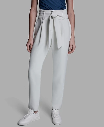 Bcbg Women's High-Rise Tie Detail Straigh-Leg Pants