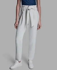 Bcbg Women's High-Rise Tie Detail Straigh-Leg Pants