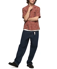 Lucky Brand Men's Camp Collar Untucked Shirt