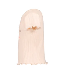 Calvin Klein Girls' 7-16 Ck Logo Chunky Rib Short-Sleeve Top