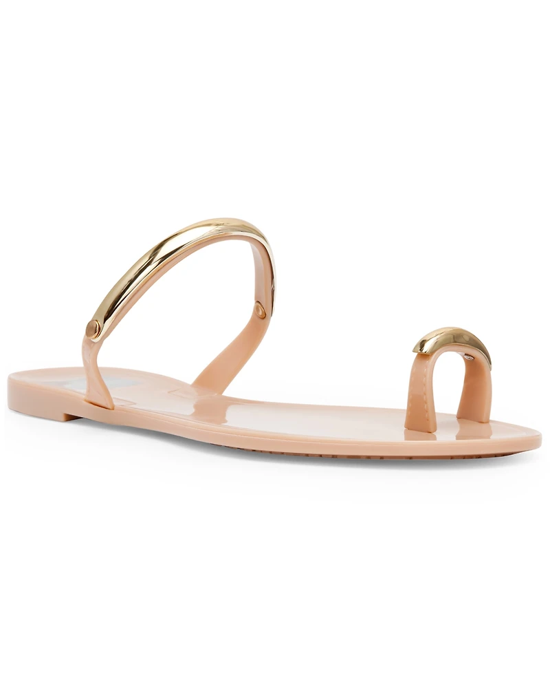 Dv Dolce Vita Women's Ivonna Embellished Toe Ring Jelly Flat Sandals