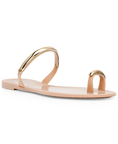 Dv Dolce Vita Women's Ivonna Embellished Toe Ring Jelly Flat Sandals