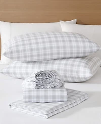 Eddie Bauer Penstemon Plaid Temperature Regulating Microfiber -Pc. Sheet Set