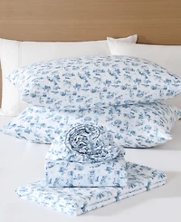 Eddie Bauer Fish Town Toile Temperature Regulating Microfiber -Pc. Sheet Set