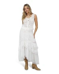 Belle & Bloom Women's and Wanderlace Ruffle Maxi Skirt