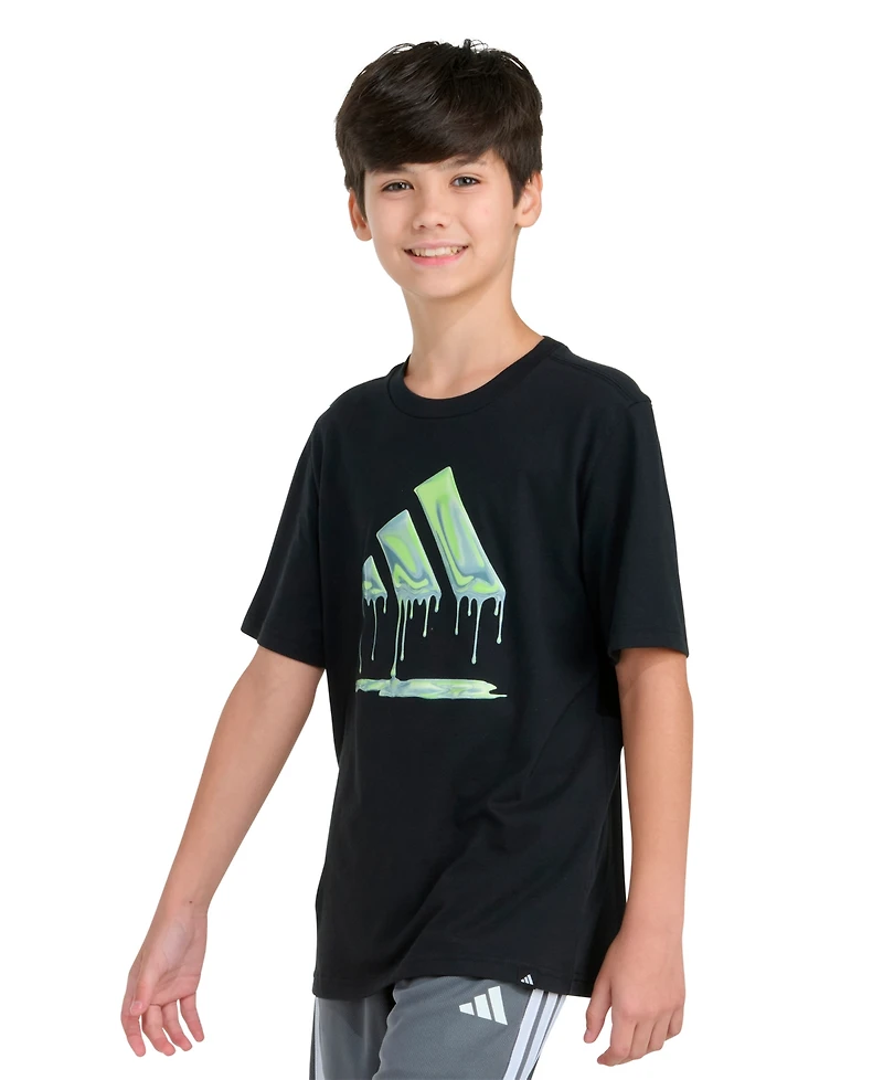 adidas Boys' 8-20 Short-Sleeve Chrome Dip Logo T-Shirt