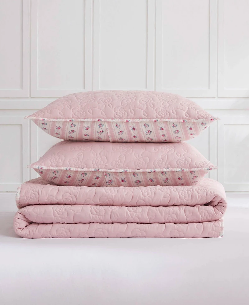 Jessica Simpson Floral Hazel Cherry Blossom 3-Pc. Quilt Set