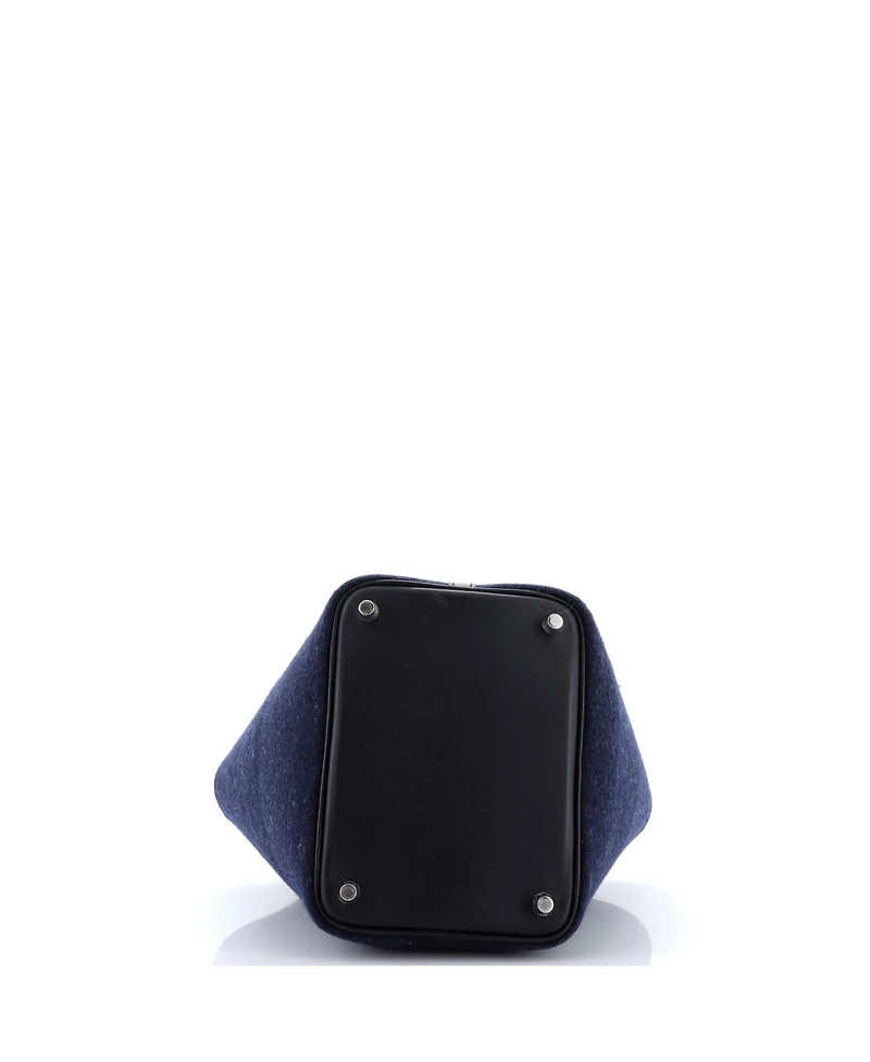 Pre-Owned HERMES Pm Picotin Lock Bag Felt with Leather