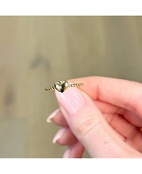 The Lovery Gold Beaded Heart Ring