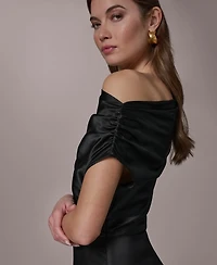 Donna Karan New York Women's A-Line Boat Neck Dress