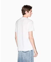 A|X Armani Exchange Men's Short Sleeve Mercerized Cotton All Over Logo T-Shirt