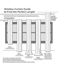 Laoties Jacquard Faux Silk Curtain Panel Pair, Light Filtering Window Curtains, 50" W x 95" L, Set of 2