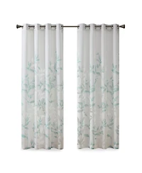 Laoties Printed Grommet Window Curtain Panel, 50" W x 84" H, Lightweight Semi-Sheer, Single Panel
