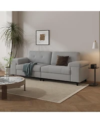 gaomon 3 Seater Couch for Living Room, 85" Modern Chenille Cloud Sofa with Adjustable Armrest & Removable Backrest, Comfy Deep Seat Couches