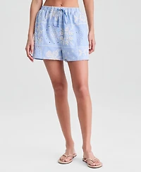 And Now This Women's Eyelet-Embroidered Patchwork Shorts, Macy's Exclusive