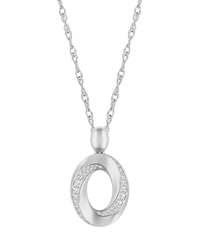 Macy's Diamond Pendant Necklace (1/3 ct. t.w.) in Sterling Silver White Rhodium