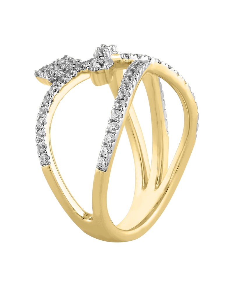 Macy's Diamond Ring (1/2 ct. t.w.) in 10k Yellow Gold White Rhodium