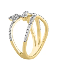 Macy's Diamond Ring (1/2 ct. t.w.) in 10k Yellow Gold White Rhodium