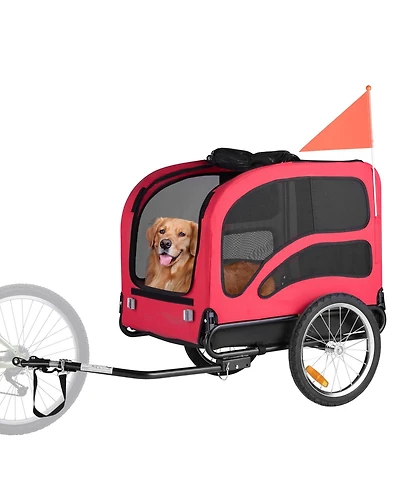 Aostirmotor Heavy-Duty Dog Bike Trailer, Up to 100 lbs