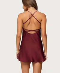 Edikted Women's Nalah Satin Effect Mini Dress