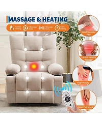 gaomon Power Lift Recliner Chair for Elderly - Electric Massage and Heat Recliner with 45° Assist Stand
