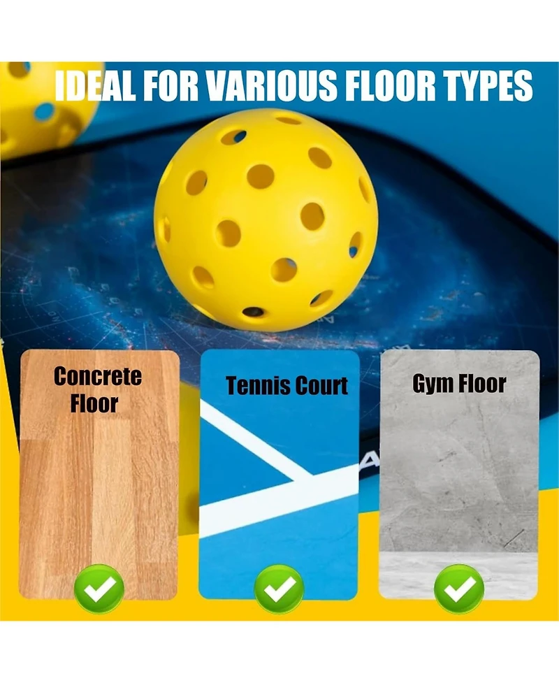 Magicorange 20 Pack Outdoor Pickleball Balls with Carrying Bag