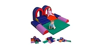 Kinder King 10-Piece Climb and Crawl Activity Play Set, Soft Foam Block for Climbing, Crawling and Sliding
