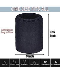 Magicorange 10 Pairs Wrist Sweatbands for Men and Women Cotton Terry Cloth Absorbing Wrist Bands for Tennis Basketball Running and Gym Training.