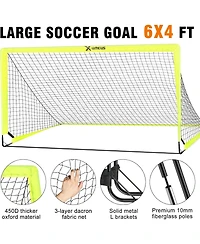 X-umeus Agility Ladder Speed Training Equipment Set, Kids Soccer Goals for Backyard Set of 2, 6x4 ft, Soccer Goal Training Equipment for Kids Youth