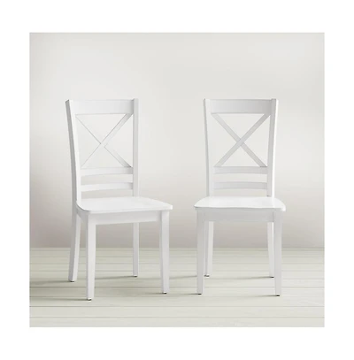 Jofran Simplicity Solid Wood Classic Cross-Back Dining Chair (Set of 2