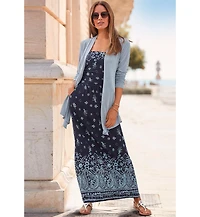 Lascana Women's Bandeau Maxi Dress