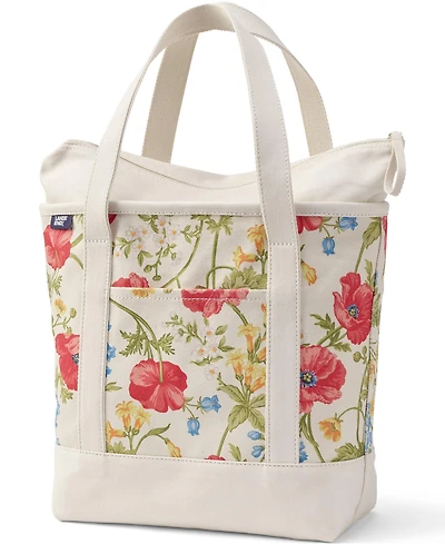 Lands' End Zip Top Canvas Tote Bag