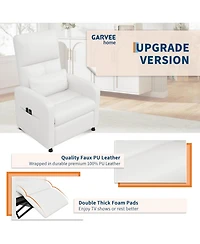 gaomon Power Recliner Chair, Adjustable Electric Recliner Ergonomic Overstuffed Pu Leather, Tall Back, Padded Seat, 2 Side Pockets and Usb Port