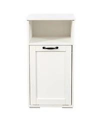 Rainsken Pull-Out Bathroom Storage Unit with 1 Removable Liner Bag for Easy Sorting & Storage Laundry Hamper Cabinet