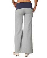 Edikted Women's Wide Leg Contrast Foldover Pants